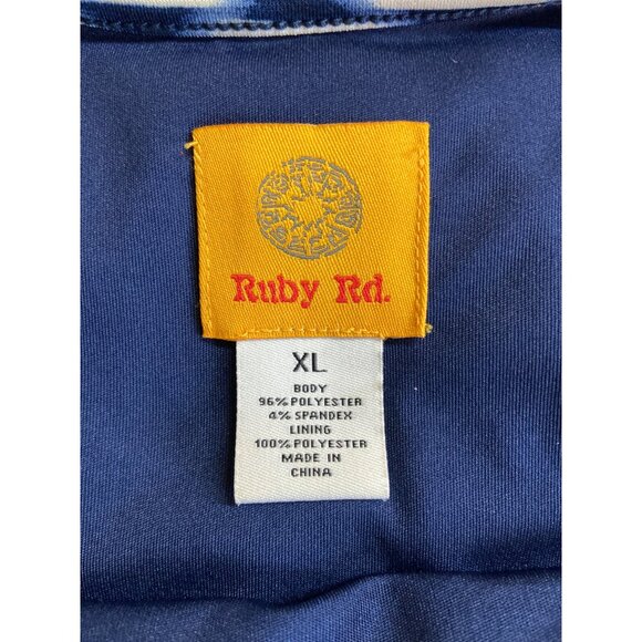 Ruby Rd Maxi Dress XL Sleeveless Beaded Waist Abstract Aztec Boho Hippie - Picture 4 of 8